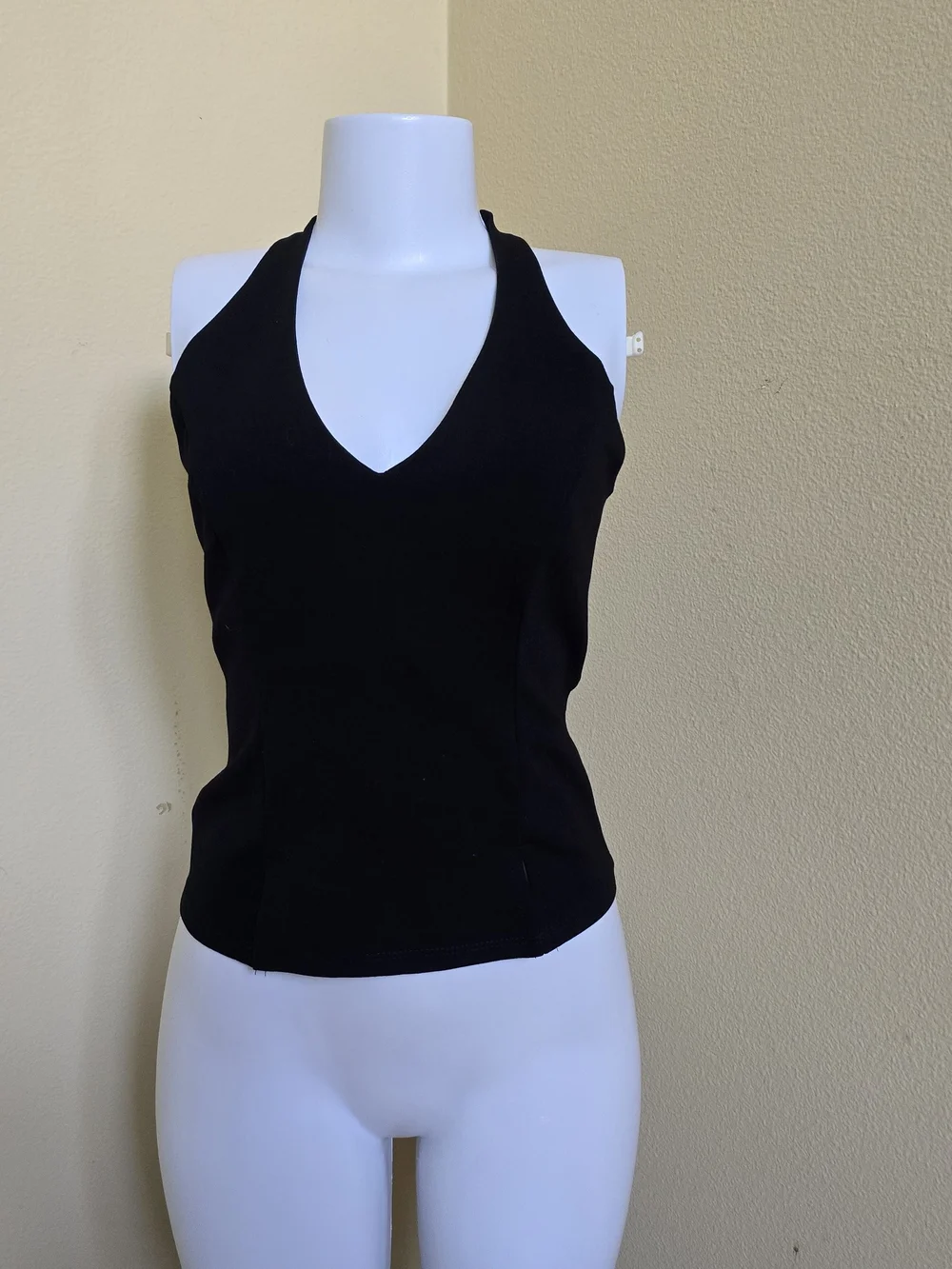 Brand New! Sleek Black V-Neck Sleeveless Blouse